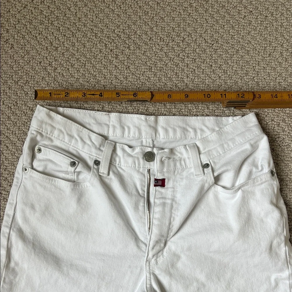 White Denim Ralph Lauren Jeans with ankle Zipper Detail - Picture 9 of 9